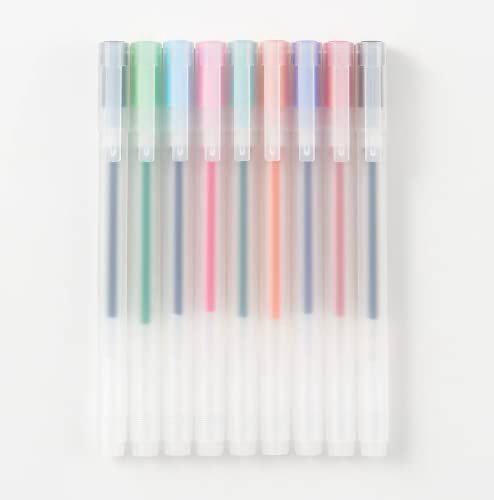 MUJI Gel Ink Ballpoint Pens [0.5mm] 9-colors Pack By MUJI